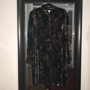 Coldwater Creek Floral Long Jacket
